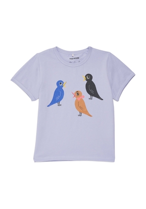 Mini Rodini Stretch-Organic Cotton Three Birds T-Shirt