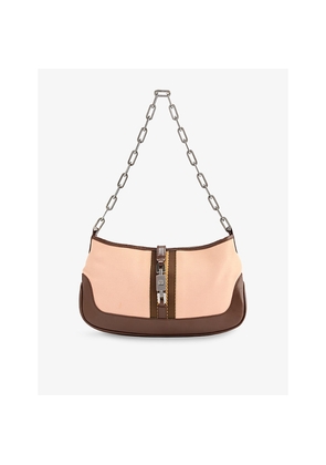 Womens Reselfridges Pre-Loved Gucci Jackie Chain Canvas Shoulder Bag