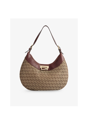 Womens Reselfridges Pre-Loved Fendi Zucchino Canvas Hobo Bag