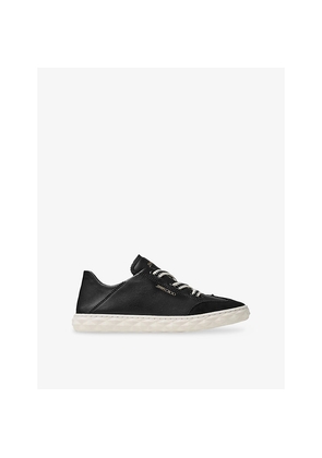 Womens Jimmy Choo Diamond Light Flex Leather Low-Top Trainers