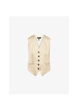 Womens Me And Em Elevated Evening Metallic Woven Waistcoat