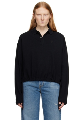 AMI Paris Black Ami de Caur Polo