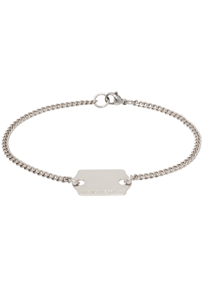IN GOLD WE TRUST PARIS Silver Logo Tag Bracelet
