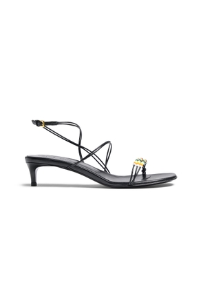 Khaite Loop Beaded Leather Sandals - Moda Operandi
