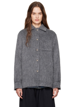 Moncler Gray Virgin Wool & Mohair Jacket