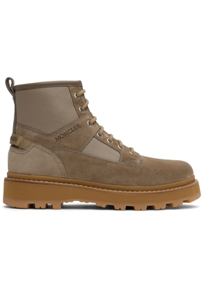 Moncler Taupe Peka Camp Hiking Boots
