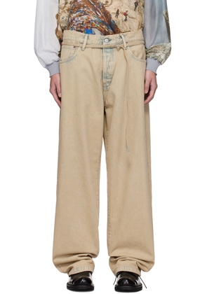 Acne Studios Beige Loose Fit 1991 Toj Jeans