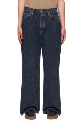 Acne Studios Blue Embossed Jeans