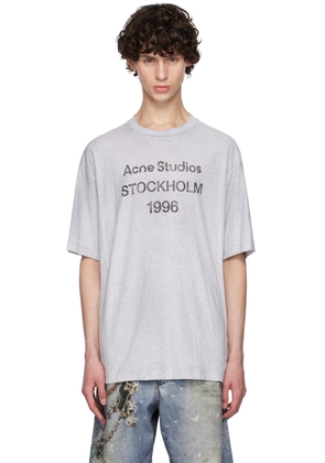 Acne Studios Gray Printed Logo T-Shirt