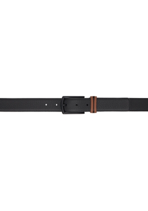 ZEGNA Black Leather Belt