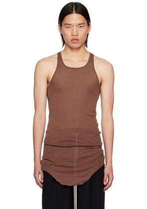 Rick Owens Brown Porterville Basic Rib Tank Top