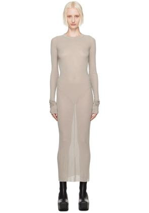 Rick Owens Off-White Porterville Semi-Sheer Maxi Dress