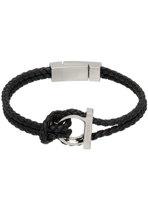 Ferragamo Black Gancini Bracelet