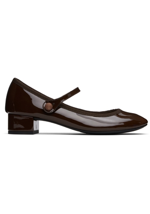 Repetto Brown Rose Mary Jane Heels