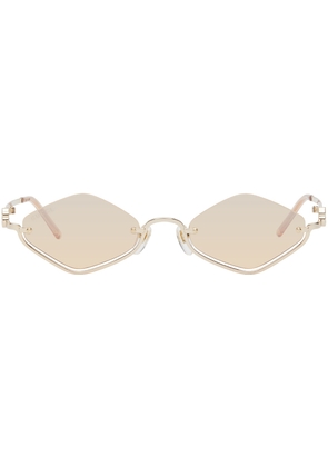 Gucci Gold Geometric Sunglasses