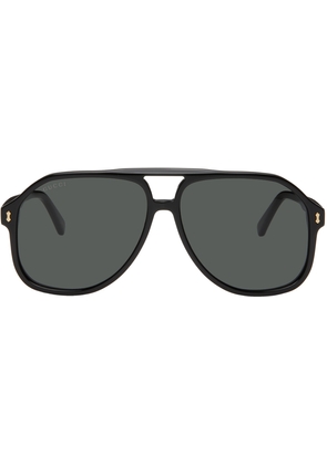 Gucci Black Pilot Navigator Sunglasses