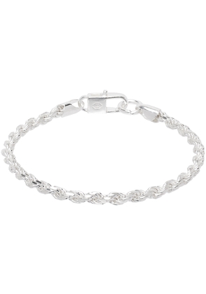 Hatton Labs Silver Twisted Rope Chain Bracelet