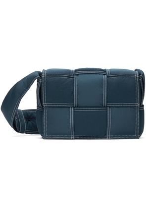 Bottega Veneta Navy Small Padded Tech Cassette Bag