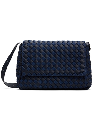 Bottega Veneta Navy & Indigo Large Cobble Messenger Bag
