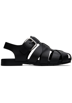 Bottega Veneta Black Alfie Sandals