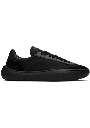 Bottega Veneta Black Nylon & Suede Sneakers