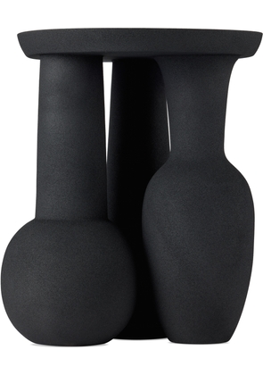 POLSPOTTEN Black Roman Vase & Plate