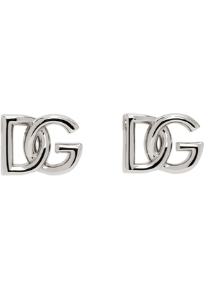 Dolce & Gabbana Silver 'DG' Logo Earrings