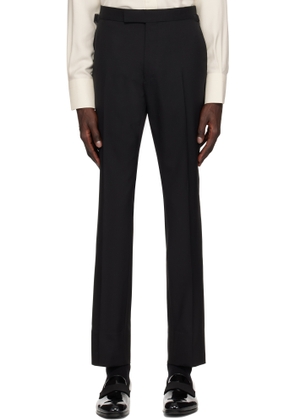 TOM FORD Black Super Plain Weave Shelton Trousers