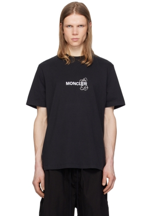 Moncler Genius Moncler x FRGMT Hiroshi Fujiwara Black Cartoon Logo T-shirt