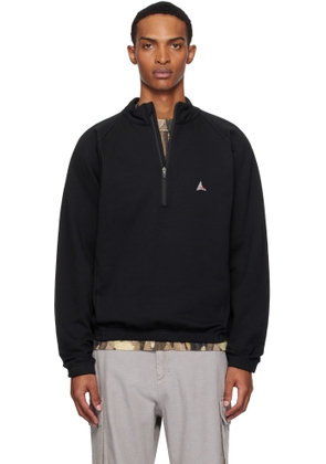 ROA Black Heavy Half Zip Sweatshirt
