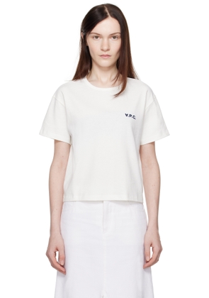 A. P.C. White Boxy Petit 'VPC' T-shirt