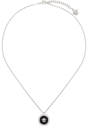 Versace Silver Enamel Medusa Necklace