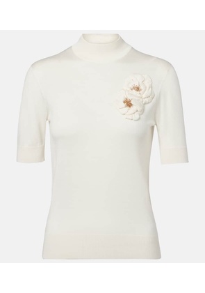 Dolce&Gabbana Embellished turtleneck silk top