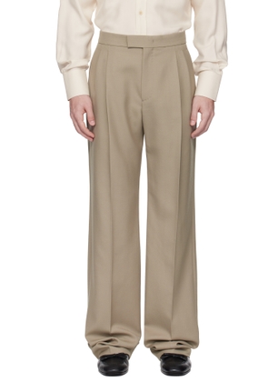 Valentino Gray Wool Gabardine Trousers