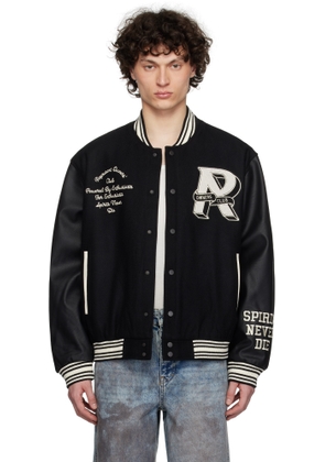 Represent Black 'Owners Club' Varsity Bomber Jacket