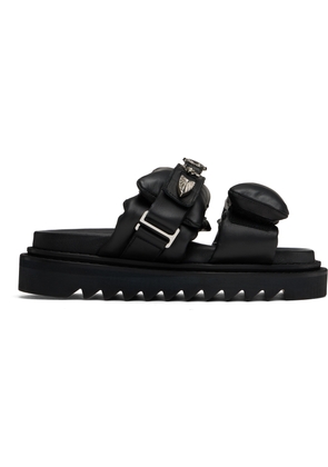 Toga Virilis Black Padded Leather Sandals