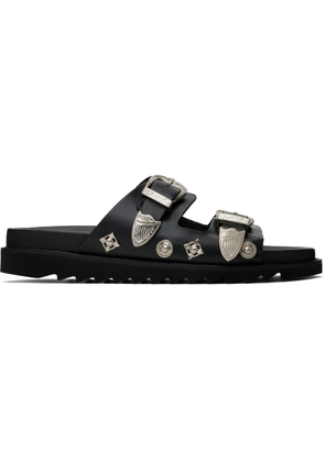 Toga Virilis Black Buckle Sandals
