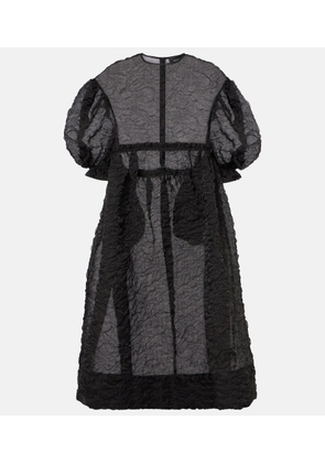 Simone Rocha Gathered puff-sleeve midi dress