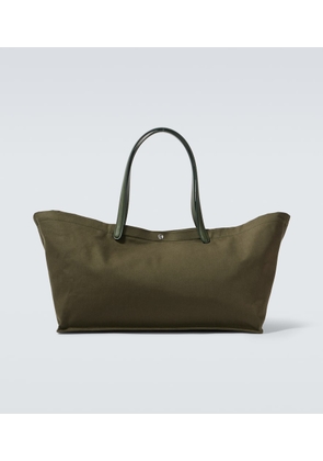The Row Idaho XL leather-trimmed canvas tote bag