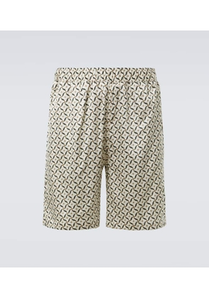 Frescobol Carioca Palma printed silk-blend shorts