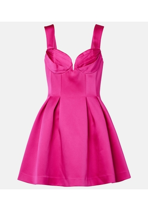 Rebecca Vallance Saskia pleated satin minidress