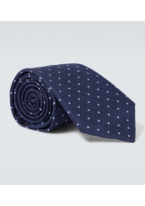Canali Patterned silk tie