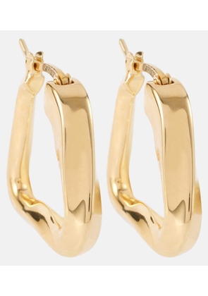 Bottega Veneta Twist Triangle 18kt gold-plated silver hoop earrings