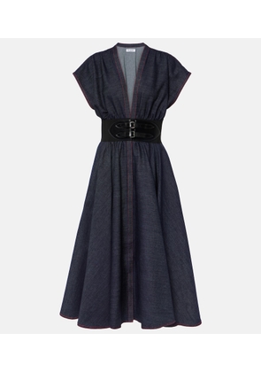 Alaia Denim midi dress