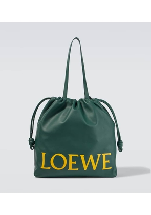 Loewe Flamenco logo leather tote bag