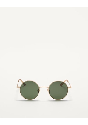 Valentino Round Metal Frame unisex GOLD/GREEN 48