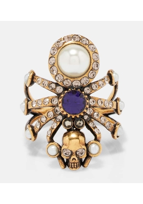 McQueen Spider embellished ring