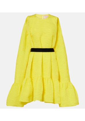 Roksanda Elia caped ruffled cloque minidress