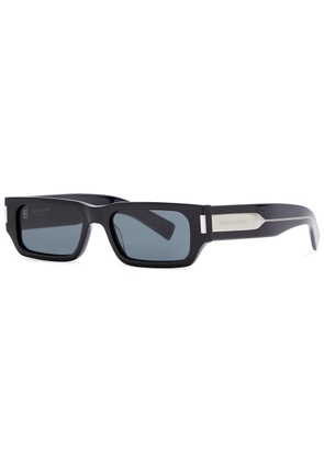 Saint Laurent Rectangle-frame Sunglasses - Black - One Size