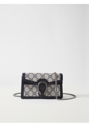 Gucci - Dionysus Mini Leather-trimmed Printed Coated-canvas Shoulder Bag - Blue - One size